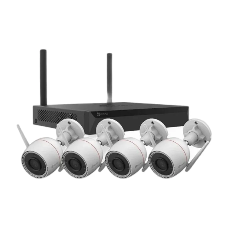 Kit EZVIZ NVR X5S CON 4 CAMARAS H3C 2K 4PM Exterior