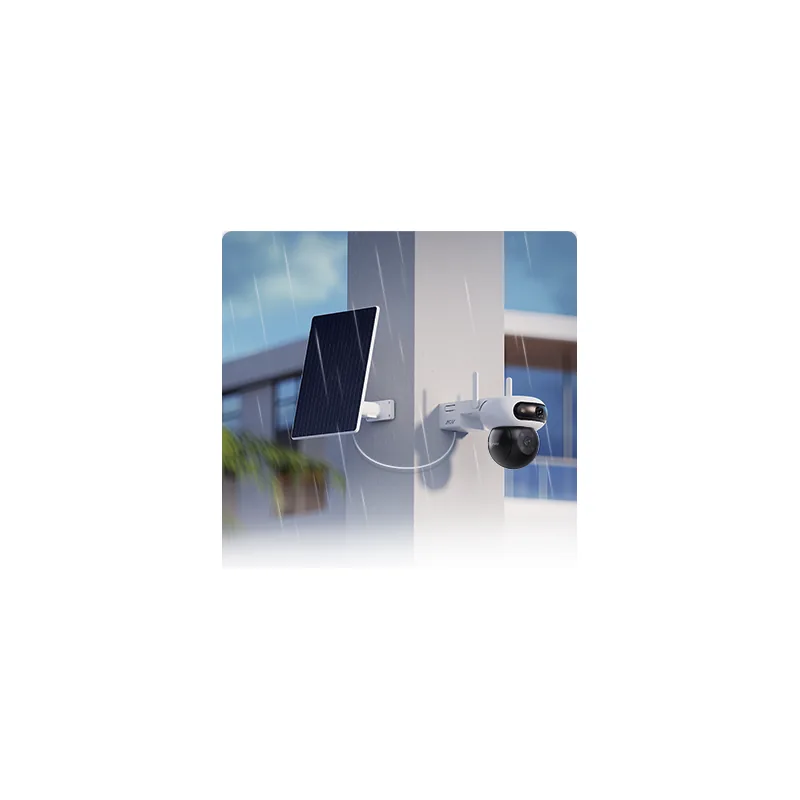 KIT CAMARA EZVIZ Wi-Fi DUAL EZVIZ 2K (2560 x 1440 píxeles) +Panel solar 360° Wi- Fi 6 (2,4